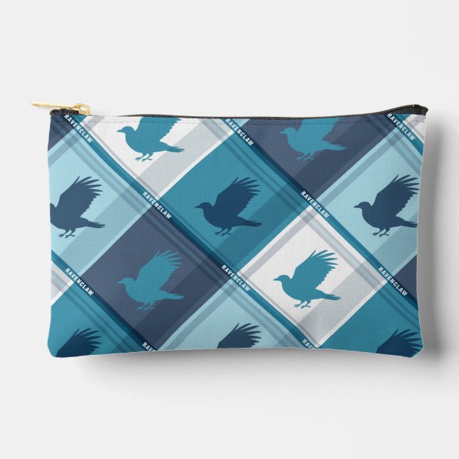 RAVENCLAW™ Tartan Plaid Pattern Accessory Pouch (Front)