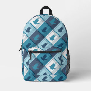 RAVENCLAW™ Tartan Plaid Pattern Printed Backpack