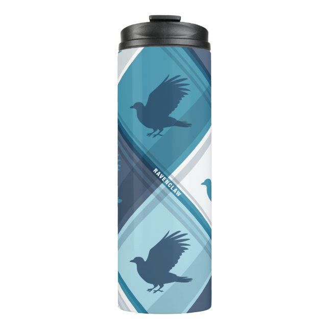 RAVENCLAW™ Tartan Plaid Pattern Thermal Tumbler (Front)