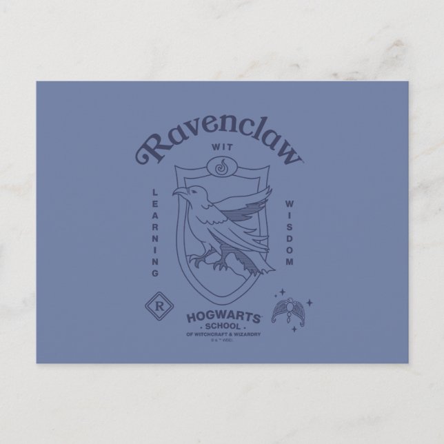 RAVENCLAW™ Wit Learning Wisdom Crest Postcard (Front)