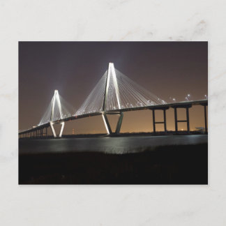 Ravenel Bridge At Night Postcard