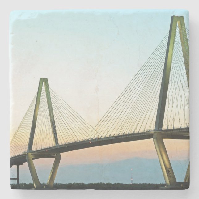 Ravenel Bridge Coaster, Charleston, South Carolina Stone Coaster (Front)