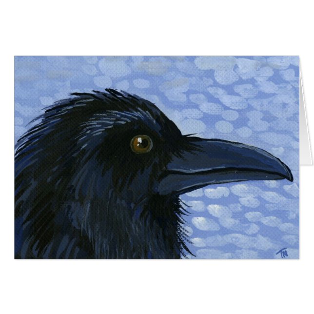 ravenhead Bird Art Card (Front Horizontal)