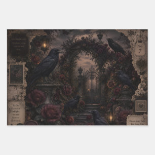 RAVENHEART TWILIGHT ROSE GARDEN   WRAPPING PAPER SHEET