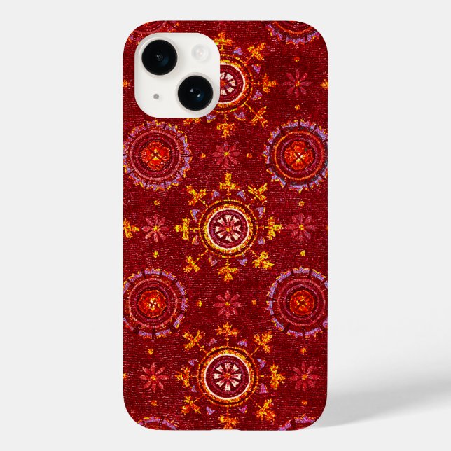 RAVENNA BYZANTINE MOSAICS,STARS,RED STARRY NIGHT Case-Mate iPhone CASE (Back)