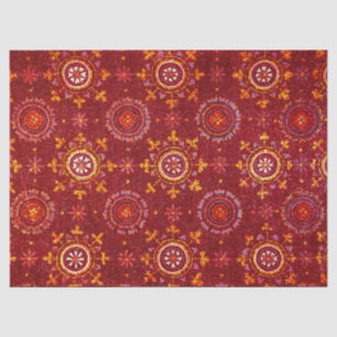 RAVENNA BYZANTINE MOSAICS,STARS,RED STARRY NIGHT TISSUE PAPER