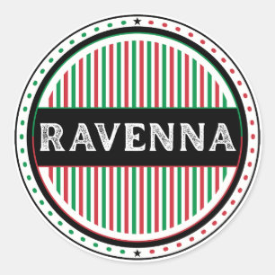 Ravenna City Pride Emblem – Italian Identity Classic Round Sticker