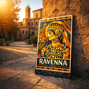 Ravenna Italy Byzantine Empress Mosaic Poster Canvas Print