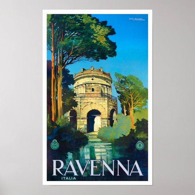 Ravenna Italy vintage travel Poster (Front)