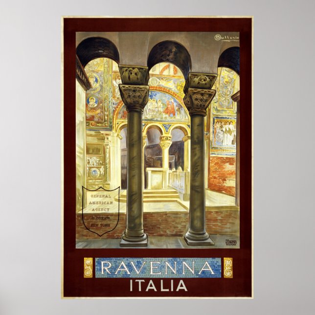 Ravenna Italy Vintage Travel Poster Ad Retro Print (Front)