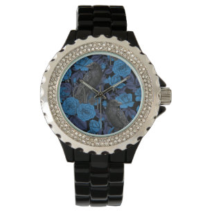 Ravens and blue roses watch