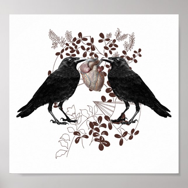 Ravens and Heart Poster (Front)