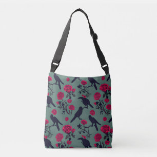 Ravens and Roses Crossbody Bag