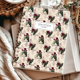 Ravens and Roses Personalised Vintage Gothic Notebook