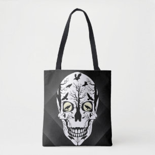 Ravens and Skull Bag - Black Ravens Fantasy Skull