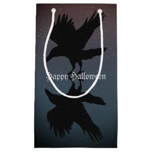 Ravens Birds Night Starry Sky Grunge Small Gift Bag