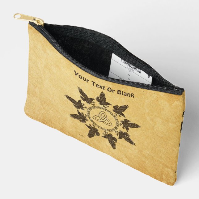 Ravens Circle Dance Accessory Pouch (Open)