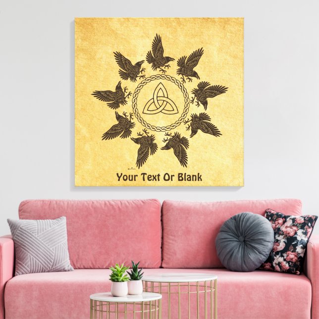 Ravens Circle Dance Canvas Print (Insitu(LivingRoom))