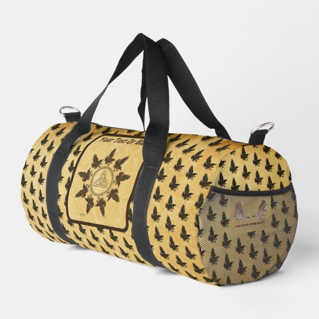 Ravens Circle Dance Duffle Bag (Right Corner)