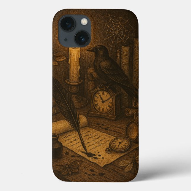 Raven's Desk Case-Mate iPhone Case (Back)