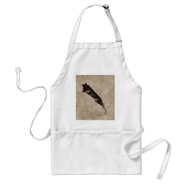 Raven's Feather Bird-lover Crow design Standard Apron (Front)