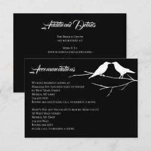 Ravens Gothic Wedding Enclosure Card