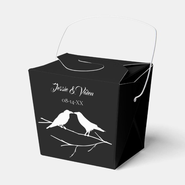 Ravens Gothic Wedding Favour Box (Front Side)