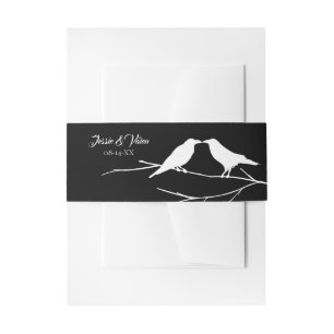 Ravens Gothic Wedding Invitation Belly Band