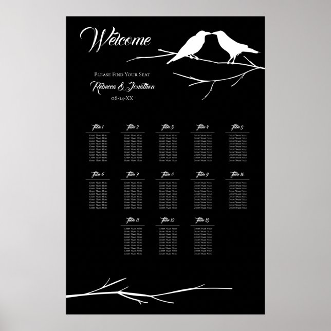 Ravens Gothic Wedding Poster (Front)