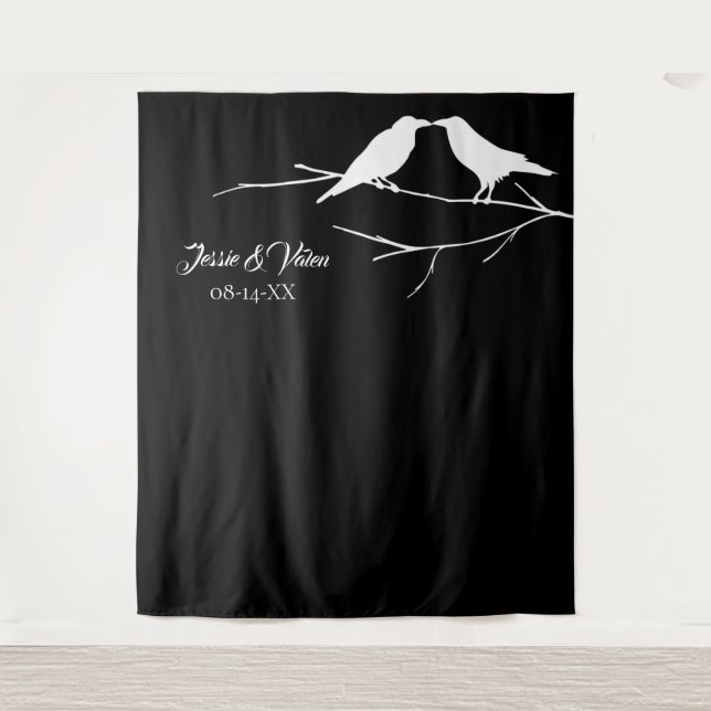 Ravens Gothic Wedding Tapestry (Front)