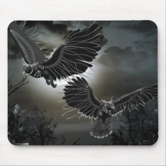 Ravens In Flight Mouse Mat