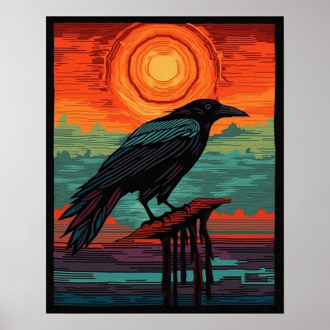 Ravens Navajo Desert Native Art Style #NR105 Poster (Front)