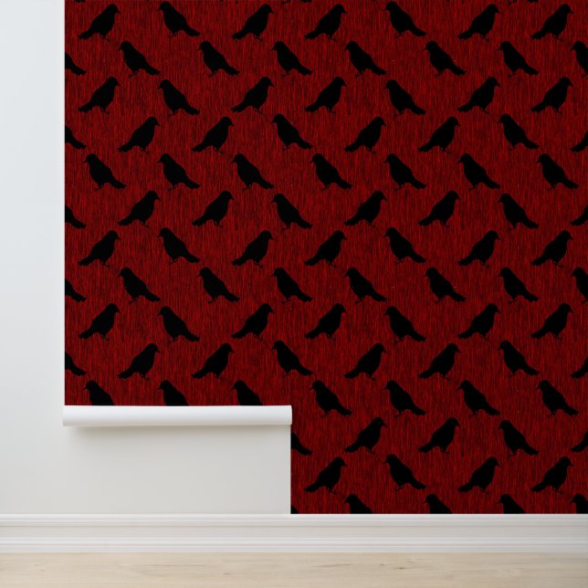 Ravens on Red Wallpaper (Application)