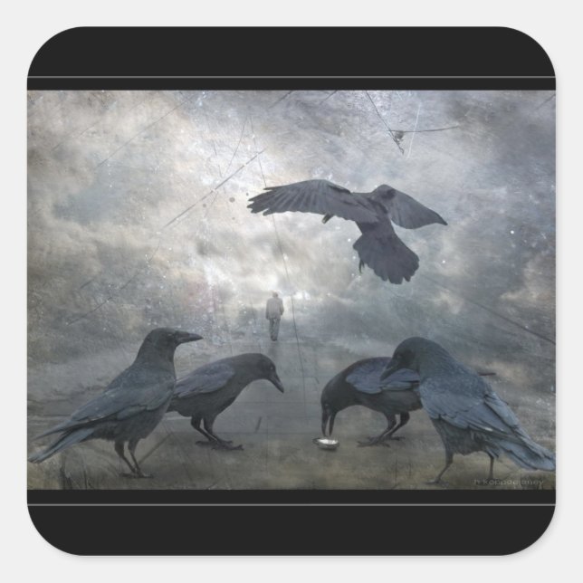 Ravens play with lost Time Square Sticker (Front)