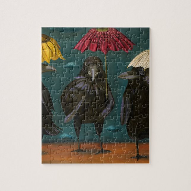 Ravens Rain Jigsaw Puzzle (Vertical)