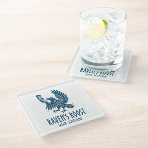 Raven's Roost Pub Wick Scotland Glass Coaster