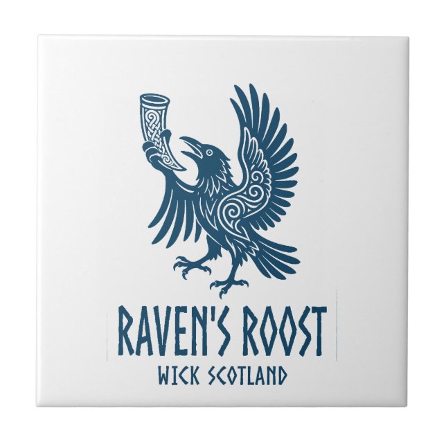 Raven's Roost Pub Wick Scotland Tile (Front)