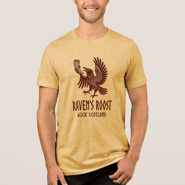 Raven's Roost Pub Wick Scotland Tri-Blend Shirt (Front)