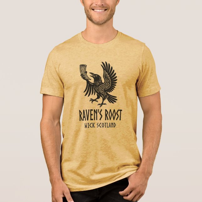 Raven's Roost Pub Wick Scotland Tri-Blend Shirt (Front)