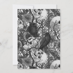 Raven's secret. Dark and moody gothic illustration