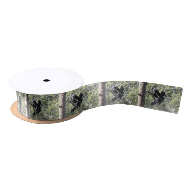 Ravens Talking on the Mountain Satin Ribbon (Spool)