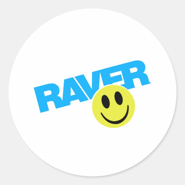 Raver - Raver Music DJ Clubbing Rave Classic Round Sticker (Front)