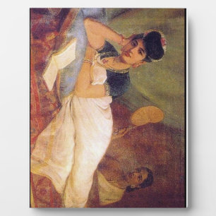 Ravi Varma Paintings-Thinking and Resting Plaque