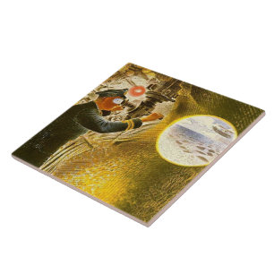 Ravilious - Commander of a Submarine Tile