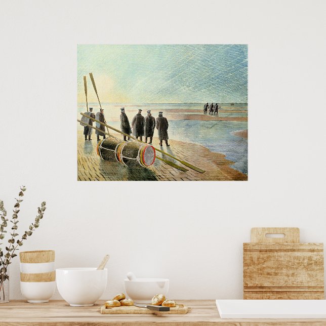 Ravilious - Dangerous Work at Low Tide, Poster (Kitchen)