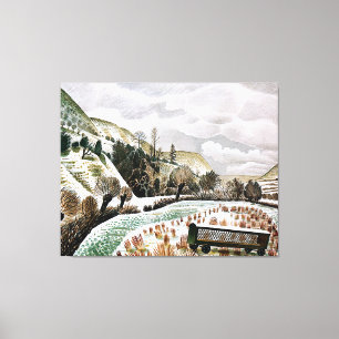 Ravilious - New Year Snow, Canvas Print