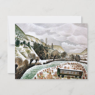 Ravilious - New Year Snow, Card
