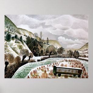 Ravilious - New Year Snow  Poster