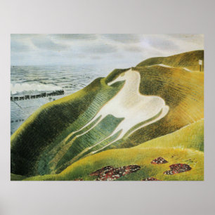 Ravilious - The Westbury Horse, fine art Poster
