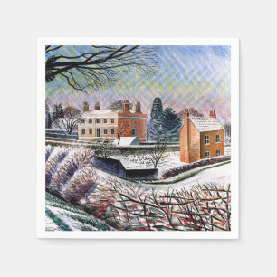 Ravilious - Vicarage in Winter Napkin